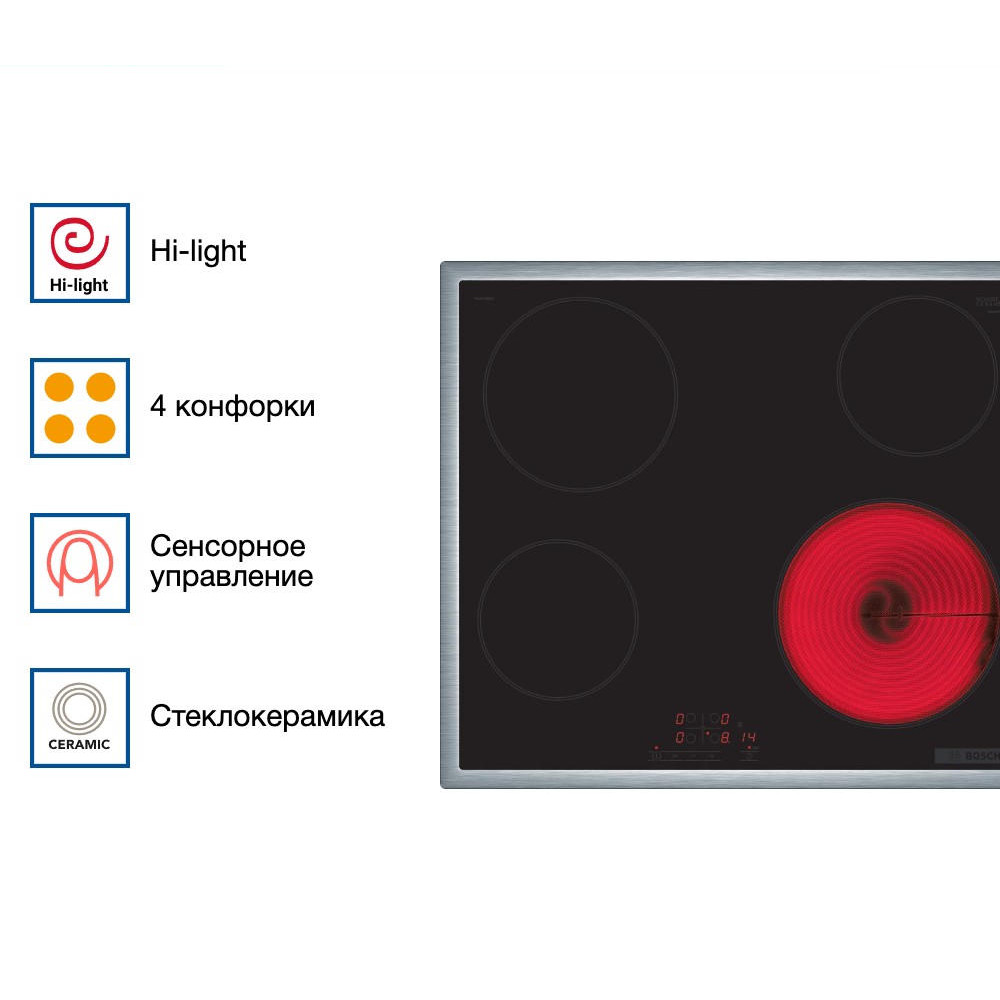 Электрическая варочная панель Bosch PKE645BB2R