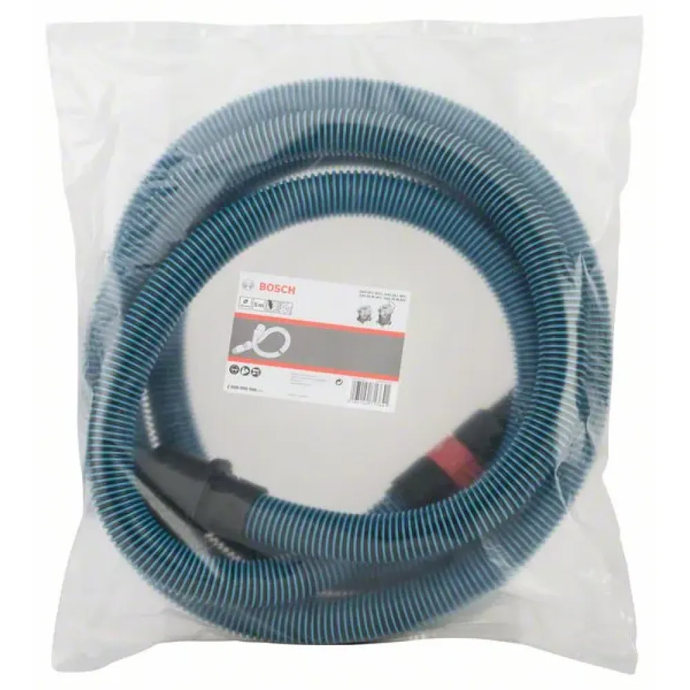 Bosch антистатический шланг для пылесосов GAS 15, 35, 55 и GOF 130 с переходником под инструмент и байонетным затвором, 35 мм, 5 м, 2608000566