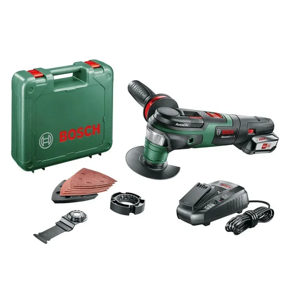 Bosch AdvancedMulti 18 Set аккумуляторный универсальный многофункциональный инструмент (1 x 2.5 Ач, ЗУ), 0603104021