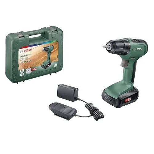 Bosch UniversalDrill 18 аккумуляторная дрель-шуруповерт (1 x 1.5 Ач, ЗУ) с кейсом, 06039C8004