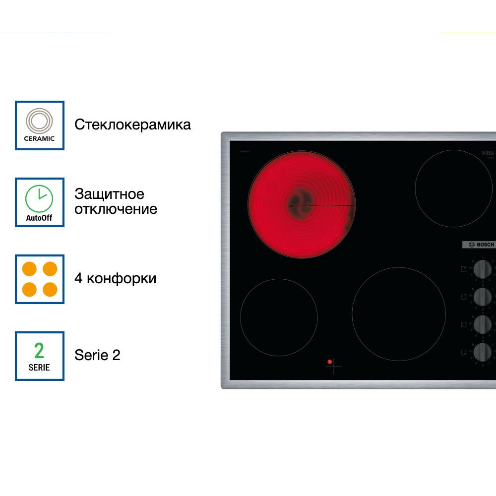 Электрическая варочная панель Bosch PKE645CA2E