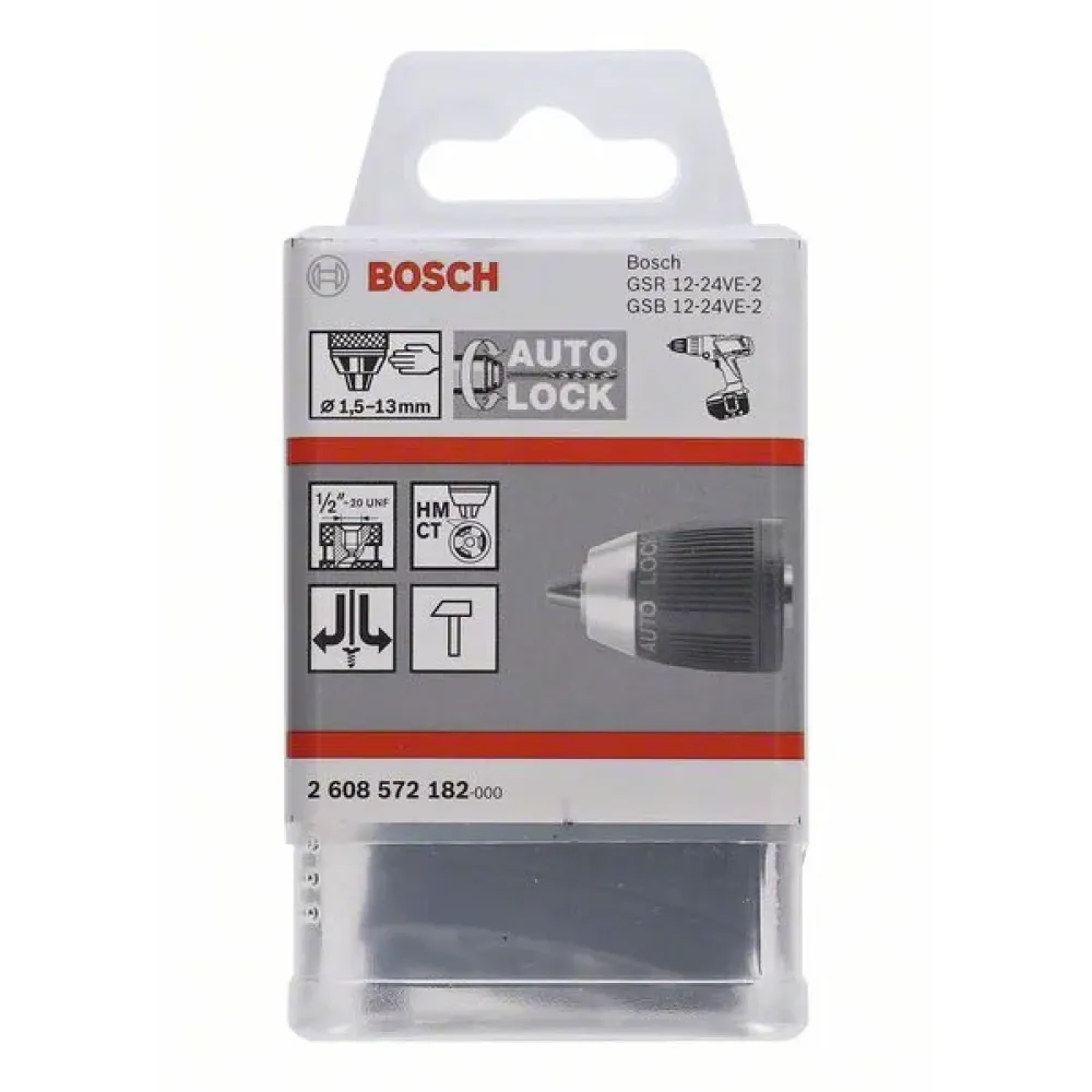 Bosch Bosch System Chucks быстрозажимной сверлильный патрон 1.5-13 мм, 1/2 дюйма - 20 с П/Л вращением, 2608572182