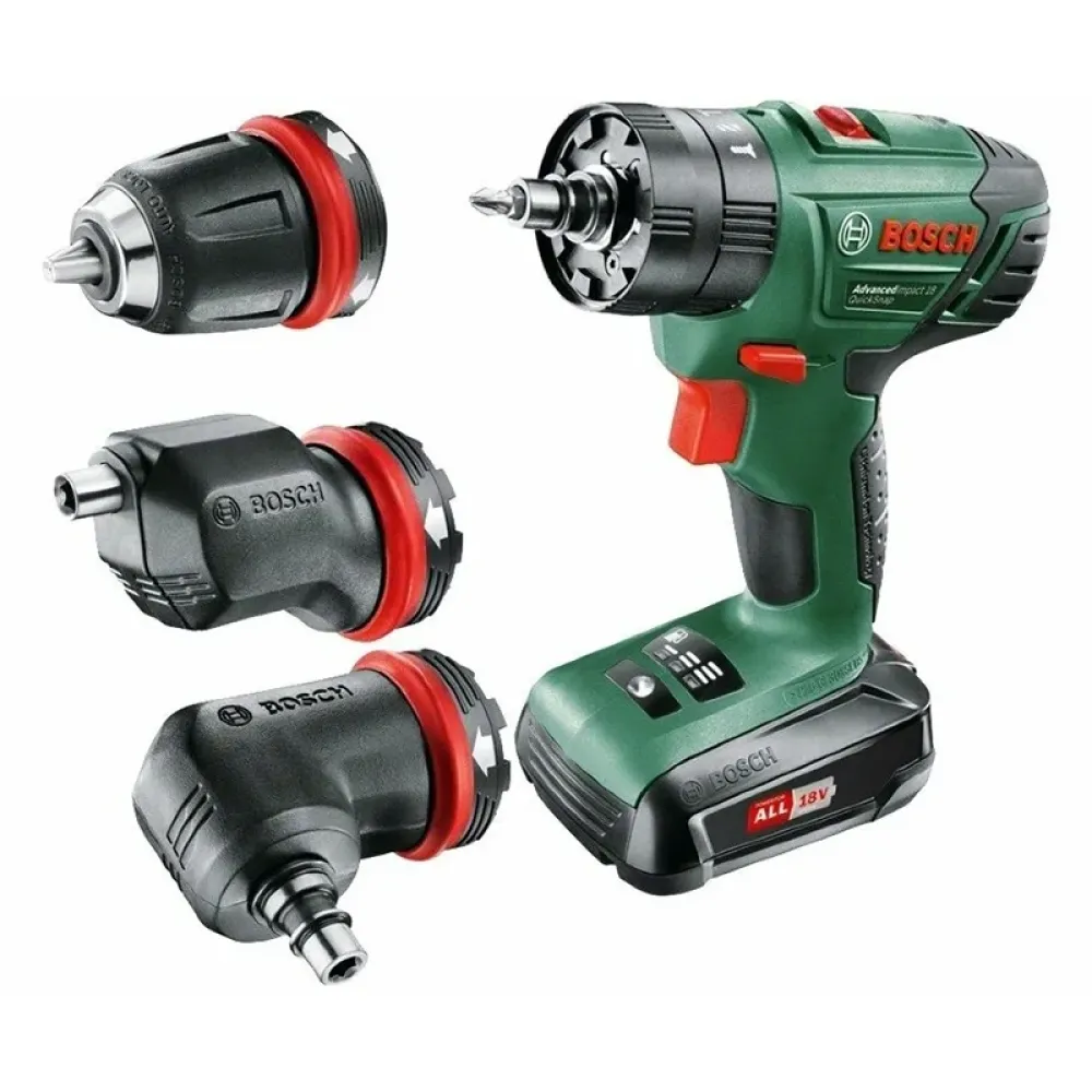 Bosch AdvancedImpact 18В Quick Snap аккумуляторная ударная дрель-шуруповерт, 06039A3401