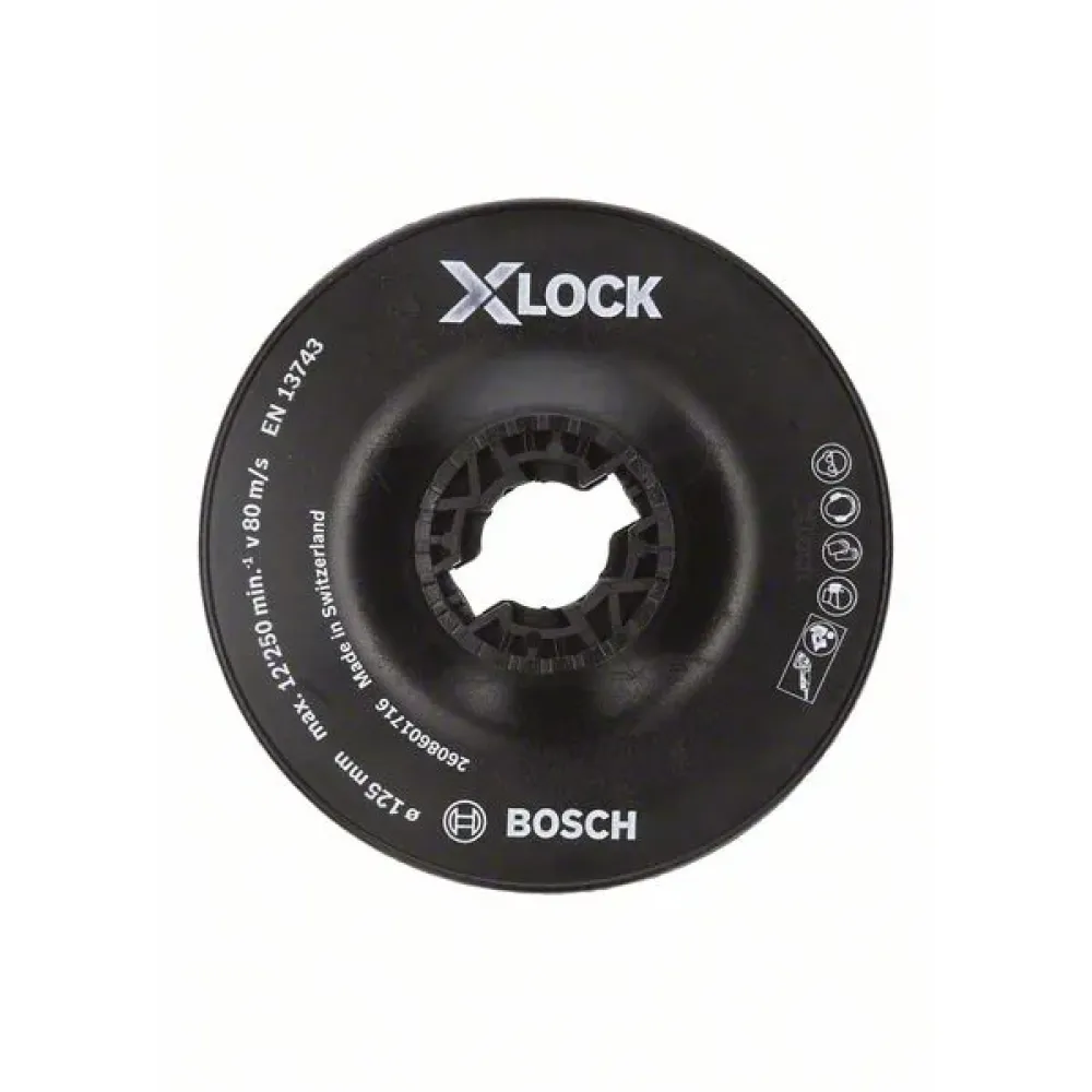 Bosch X-LOCK опорная тарелка 125 мм, твердая, 2608601716