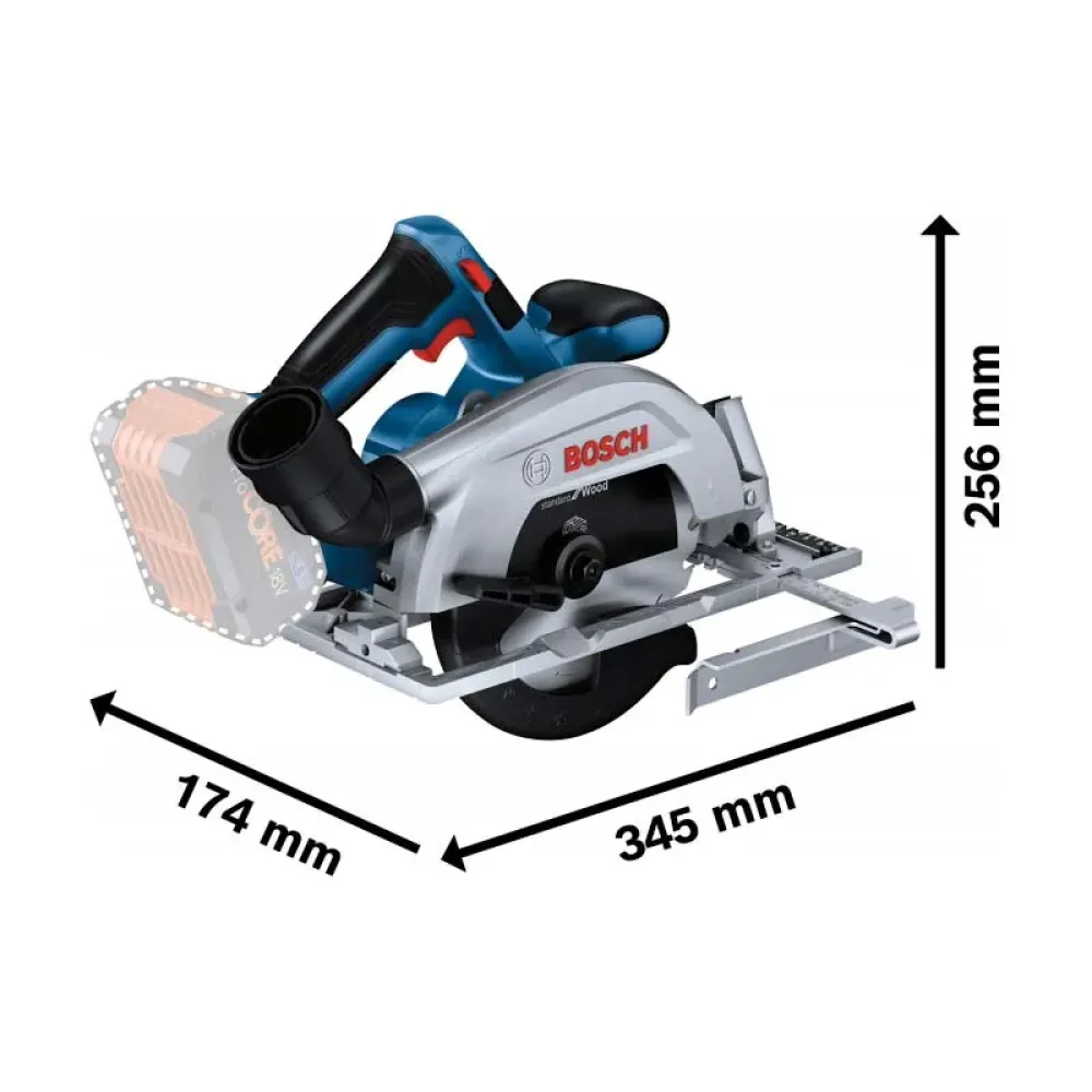 Bosch GKS 185-LI Professional Solo аккумуляторная циркулярная пила (без АКБ и ЗУ), 06016C1221