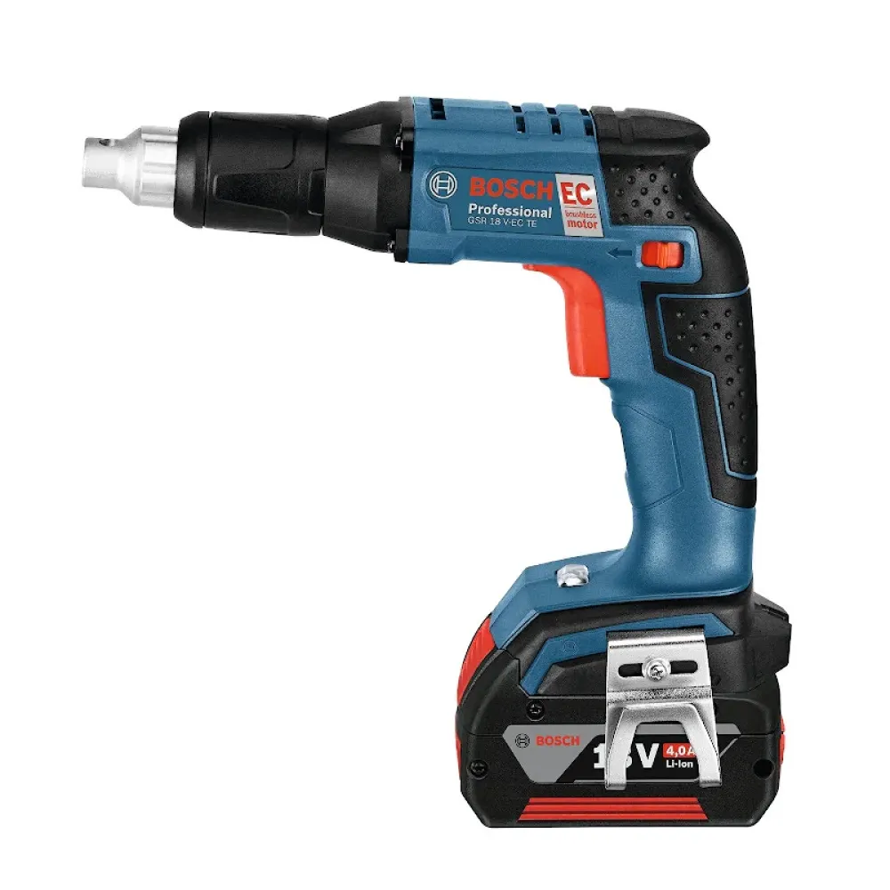 Bosch GSR 18 V-EC TE Professional аккумуляторный шуруповерт (2 x 5 Ач, ЗУ) с магазинной насадкой, 06019C8006
