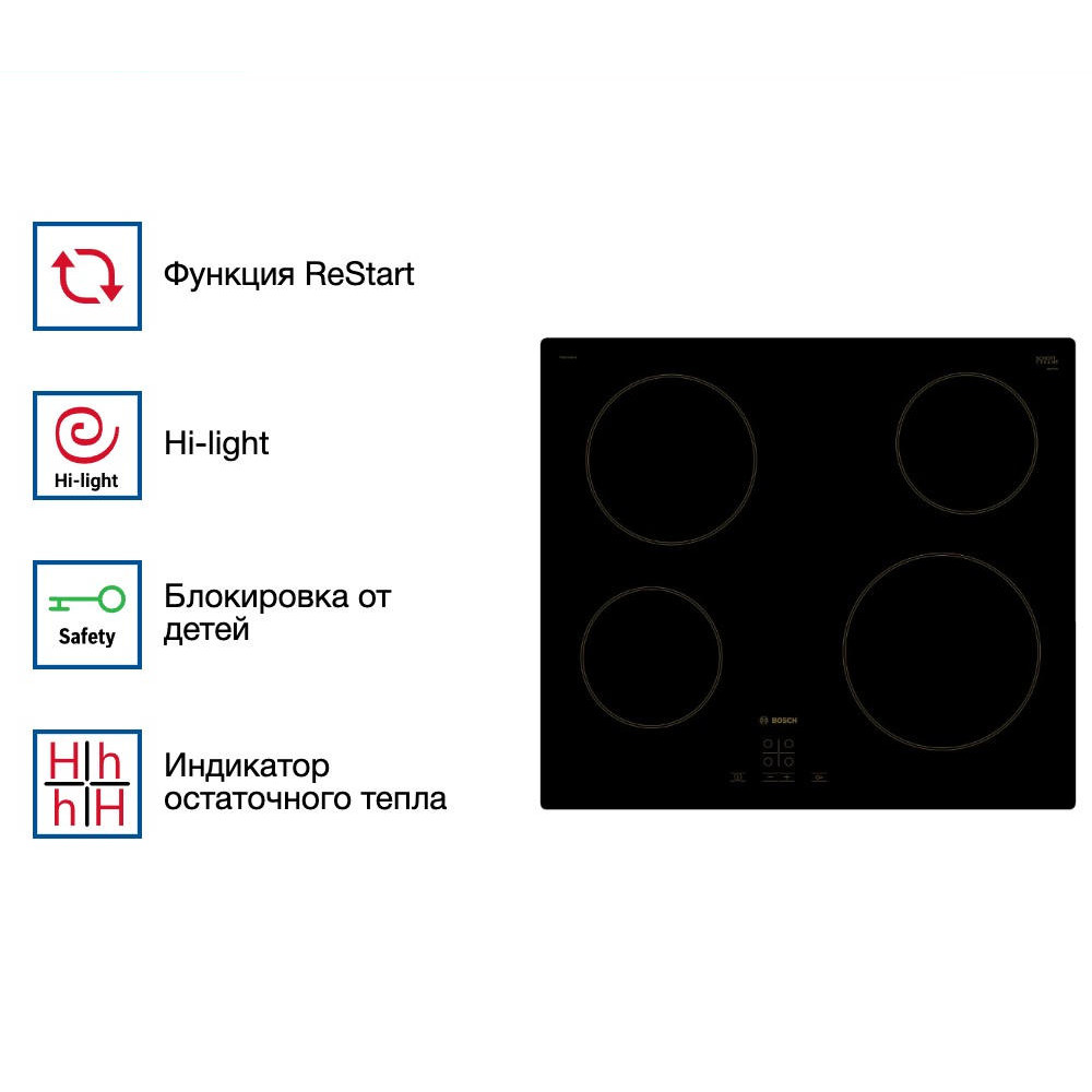 Электрическая варочная панель Bosch PKE611BA1R