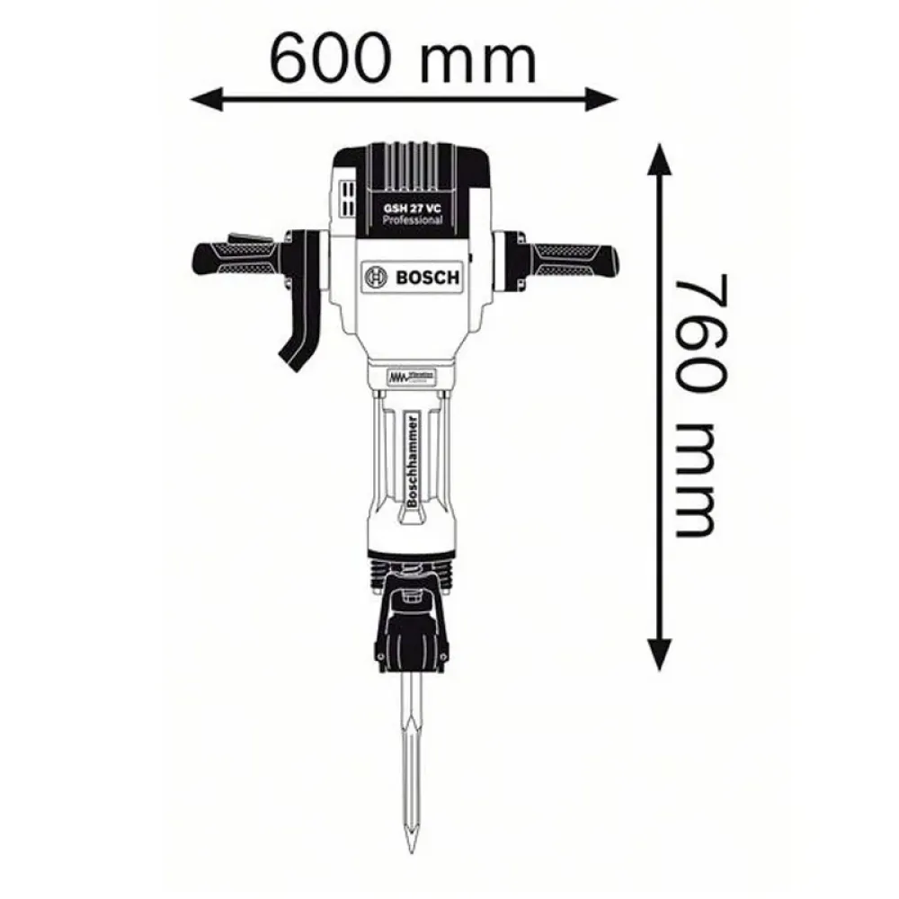 Bosch GSH 27 VC Professional отбойный молоток электрический, 061130A000