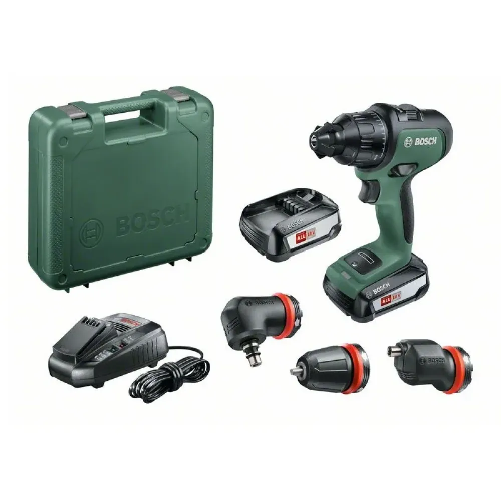 Bosch AdvancedImpact 18 Set аккумуляторная ударная дрель-шуруповерт (2 x 2.5 Ач, ЗУ) с набором насадок, 06039B5103